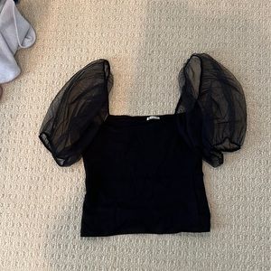 Free people puff sleeve cami top